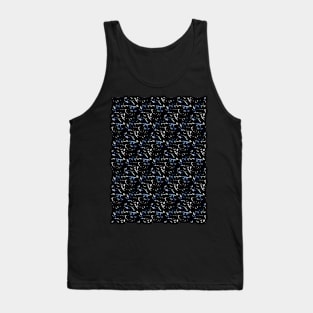 Dark Blue Diamonds Crystals Triangles Regular Pattern Tank Top